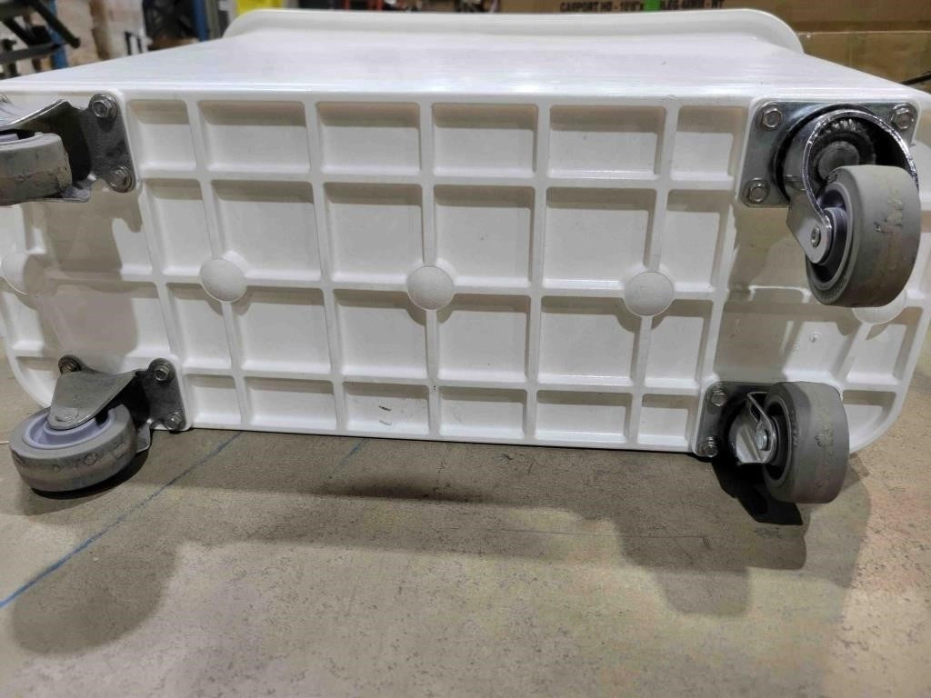 White Slant Top Ingredient Bin