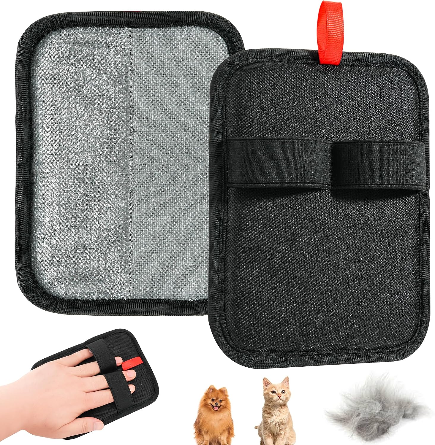 Pet Hair Removal Glove - Reusable Electrostatic Dog/Cat Hair Remover Mitt & Pet Grooming Gloves for Couch, Carpet, Furniture - Upgraded Electrostatic Dog Hair Glove Tool (1 Pc Per Pack)