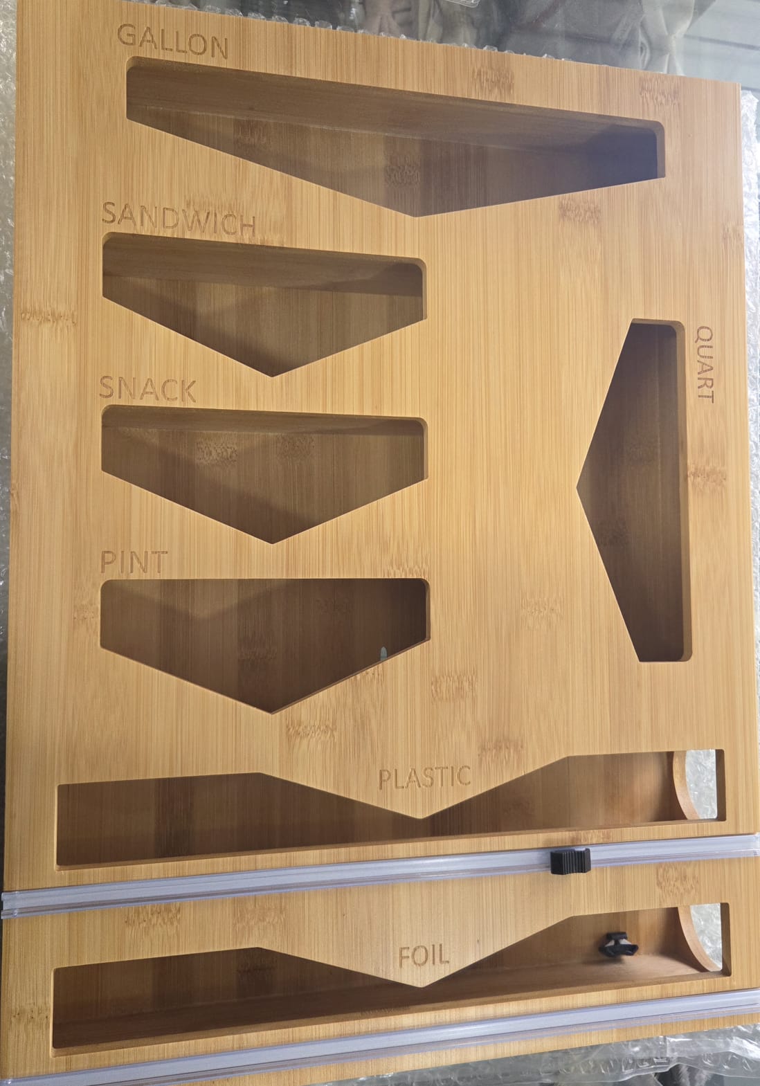 Bamboo Ziplock Bag Organizer 7 in 1