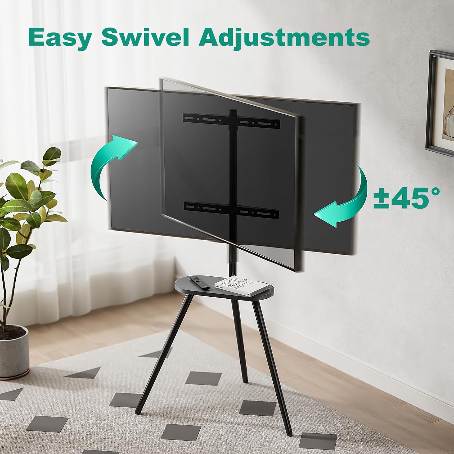 Metal Tripod TV Stand for 43-65" TVs,