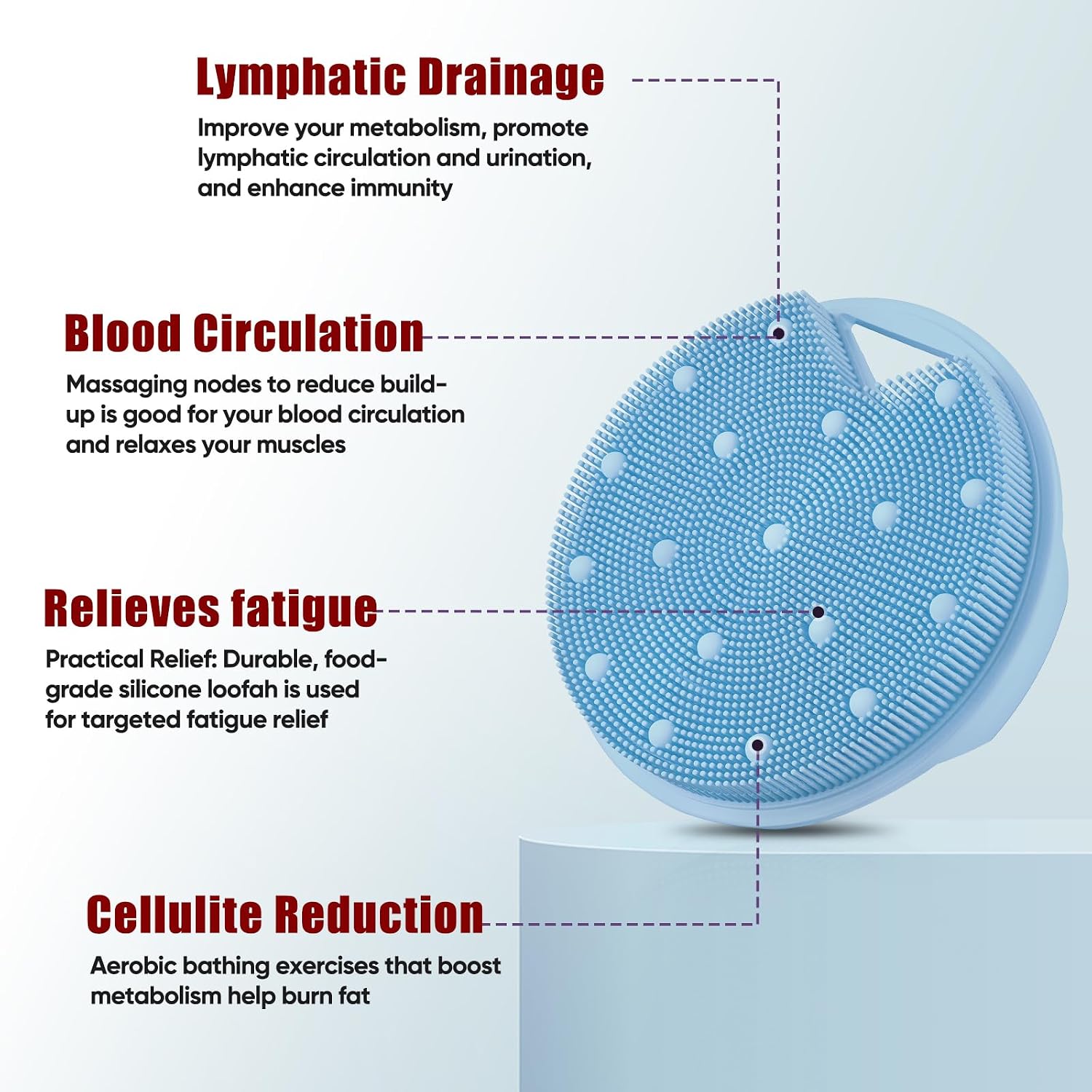XCRUCC silicone body scrubber Light Blue