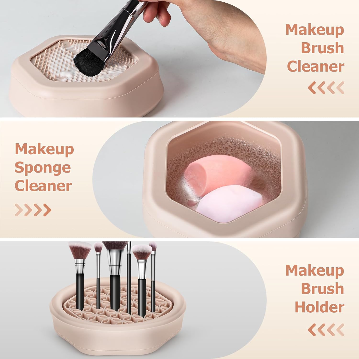 YLYYCC Electric Makeup Brush Cleaner Machine Fast Cleaning & Instant Dry. 8.4"×2.1", White