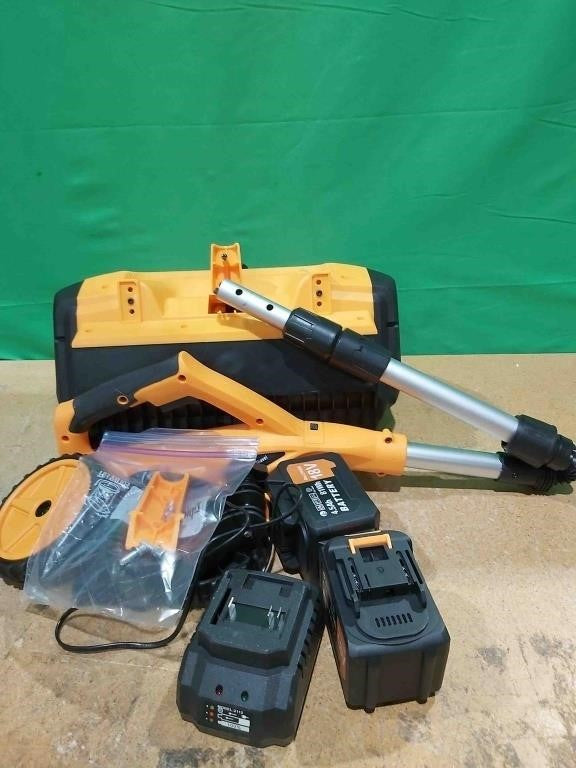 17-Inch Cordless Snow Shovel with Wheels,