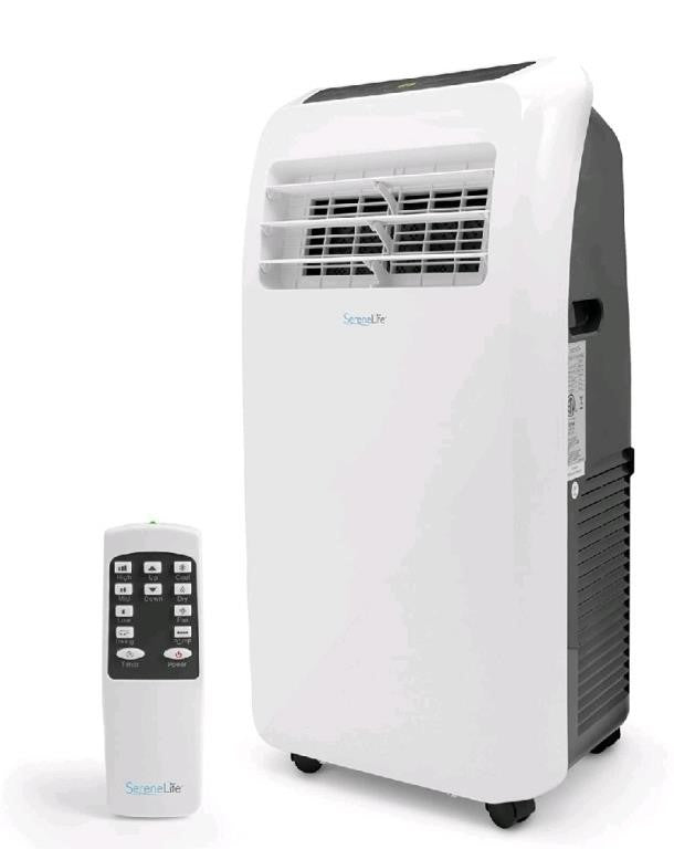 SereneLife SLPAC12.5 Portable Air Conditioner, 12000BTU, White