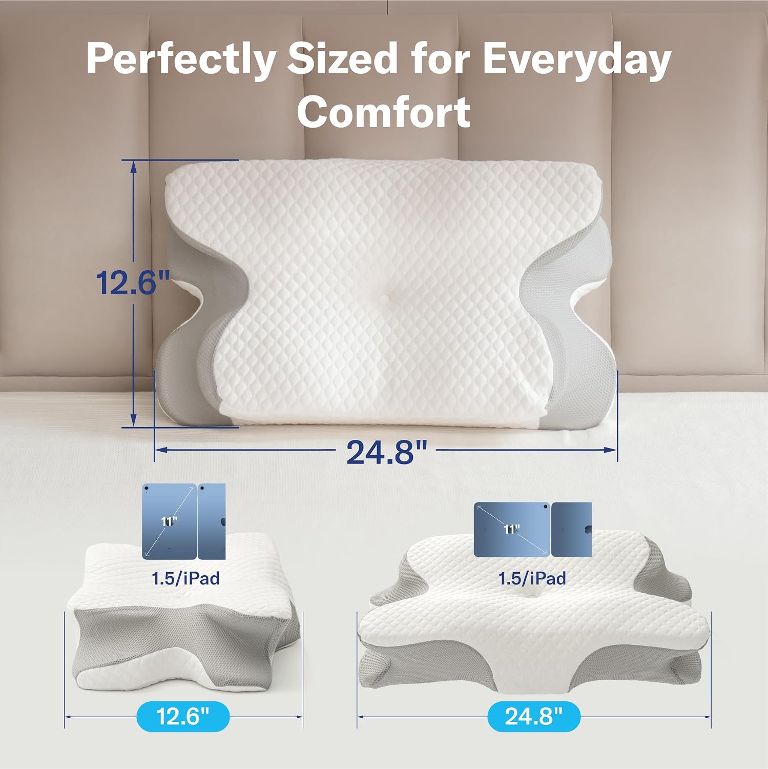 Alcedo Cervical Pillow for Cozy Sleep and Neck Pain