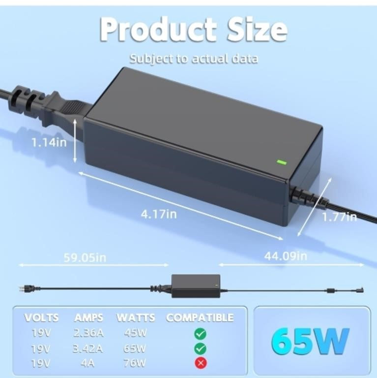 HFLRZZ 65W Laptop Charger