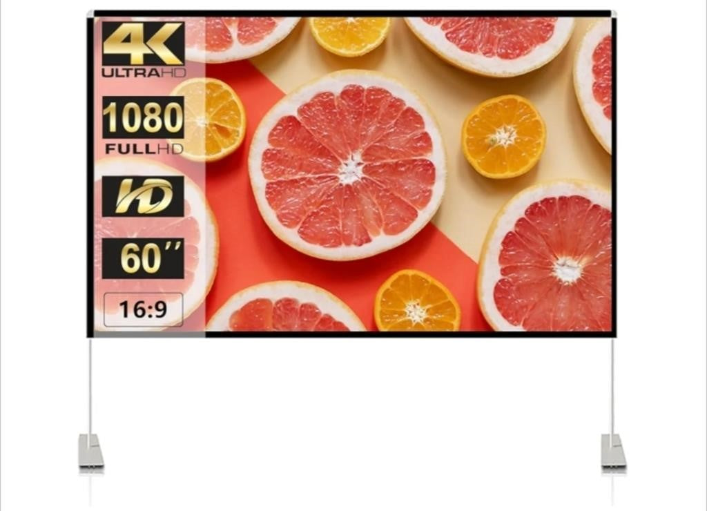 SKERELL Projector Screen with Stand 60inch, 16