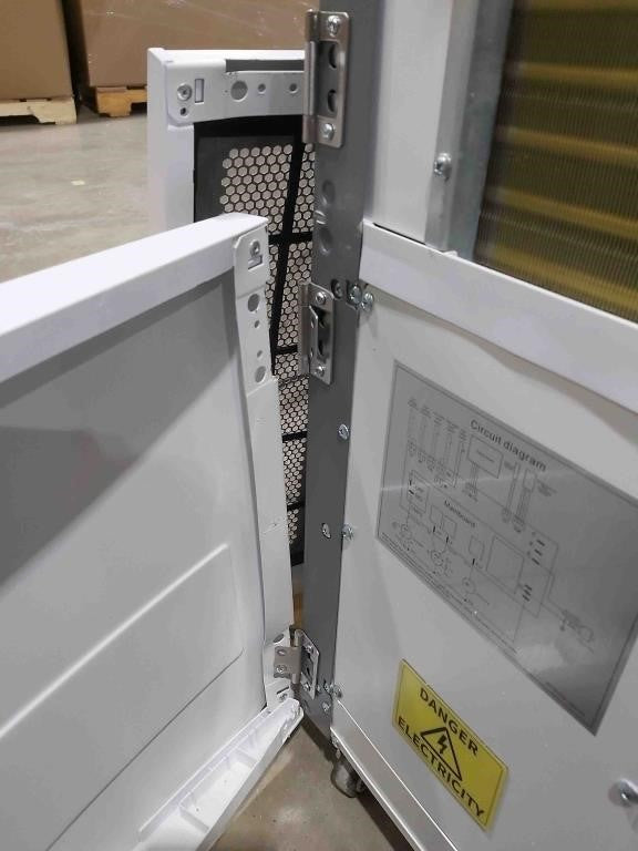 RINKMO 296 Pint Commercial Dehumidifier 37 Gallons, Max 1900W, PD1201A, White/Grey