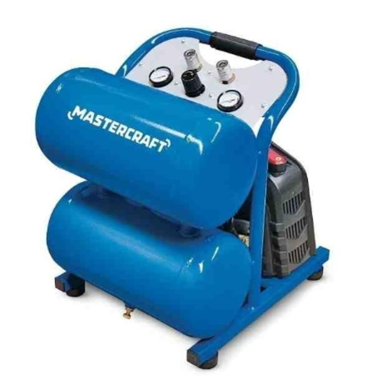 Mastercraft 5-Gallon Oil-Free Portable Air Compressor, 135 PSI, 1.5HP |