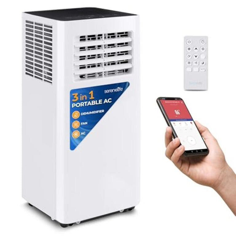 SereneLife Portable Air Conditioner– 8,000 BTU 3-in-1 AC Unit with Cooling