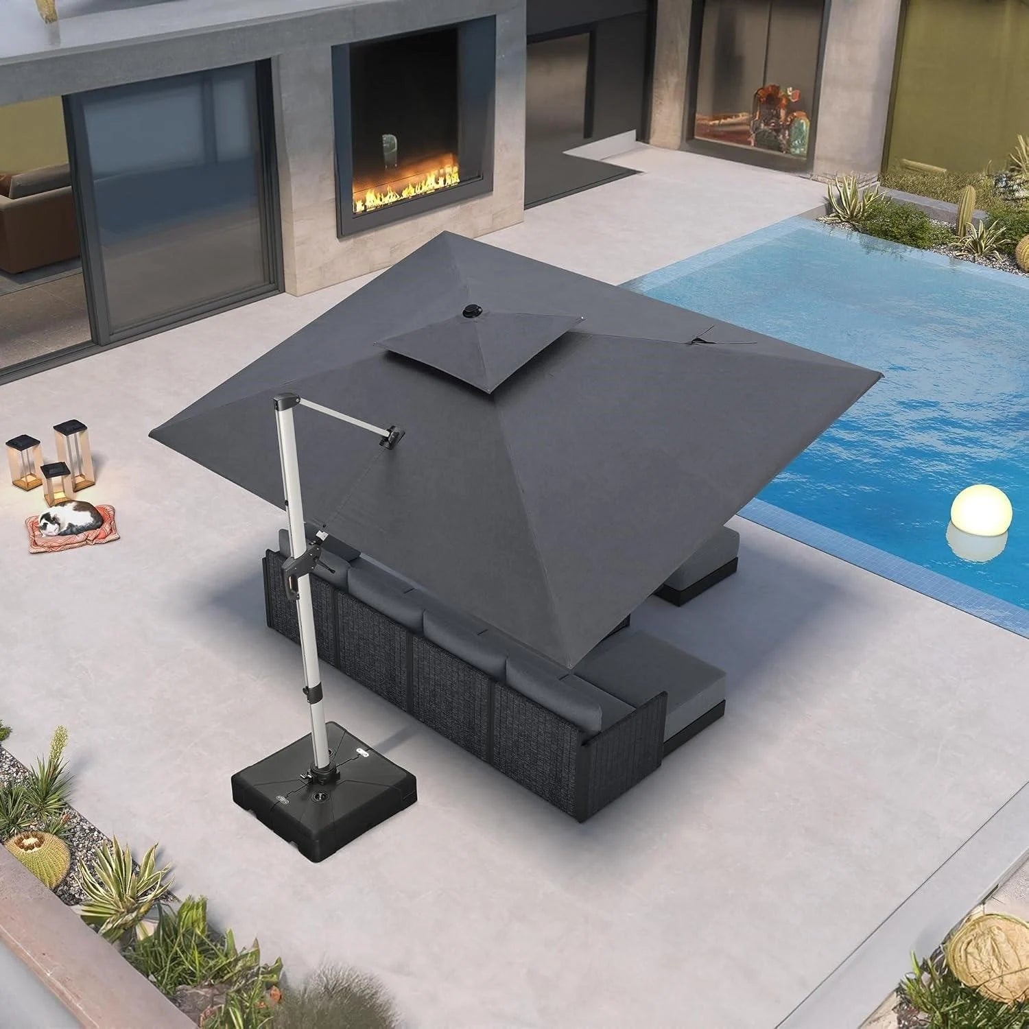 PURPLE LEAF 9' X 12' Umbrella EN44104