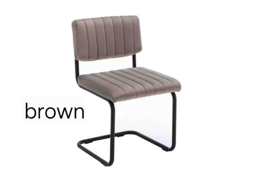 Inmod Amelia Velvet Dining Chair (Set of 2) Brown