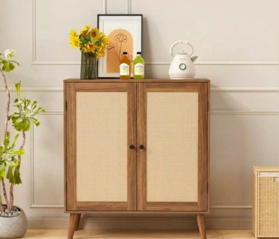 ComfortNest Sideboard Buffet Kitchen Storage Cabinet, WALNUT