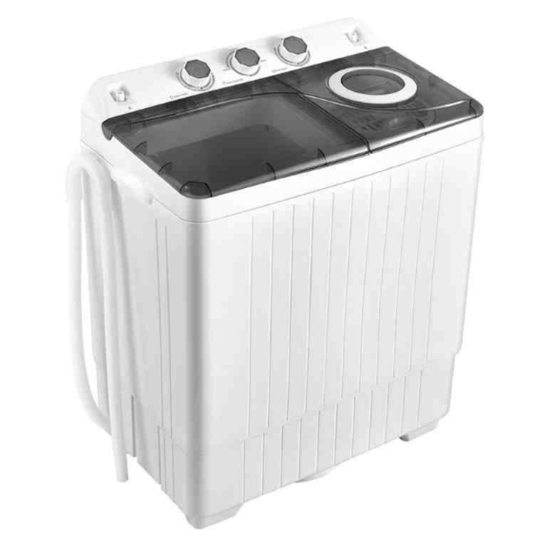 Costway 26 lbs Portable Washing Machine, FP10948US-GR, White/Grey