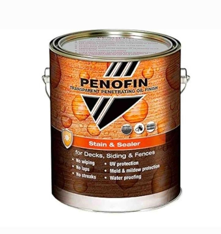Penofin FSSMBGA Transparent Penetrating Oil Finish Stain & Sealer, Mission Brown, 3.785Ltr