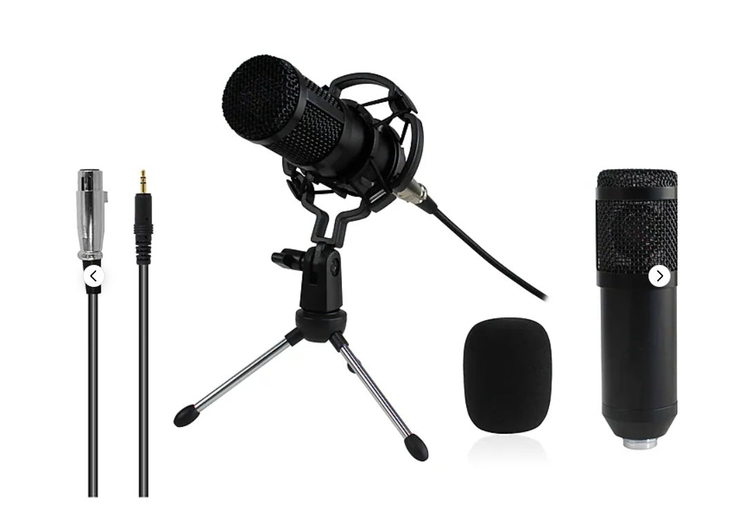 Vivitar Vlog Podcast Microphone Kit - Black (XLR, 3.5mm)