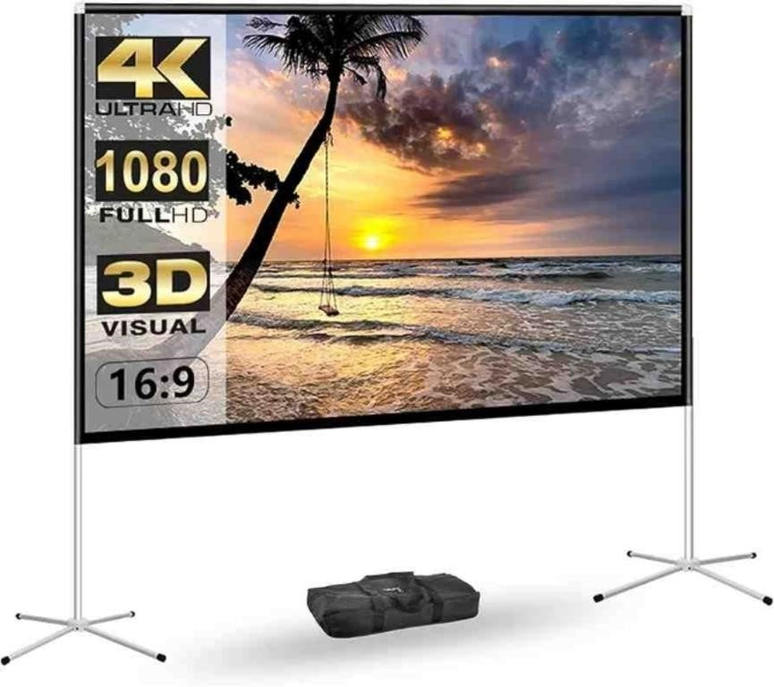 Aodiou 80inch, Projection Screen and Stand, 16