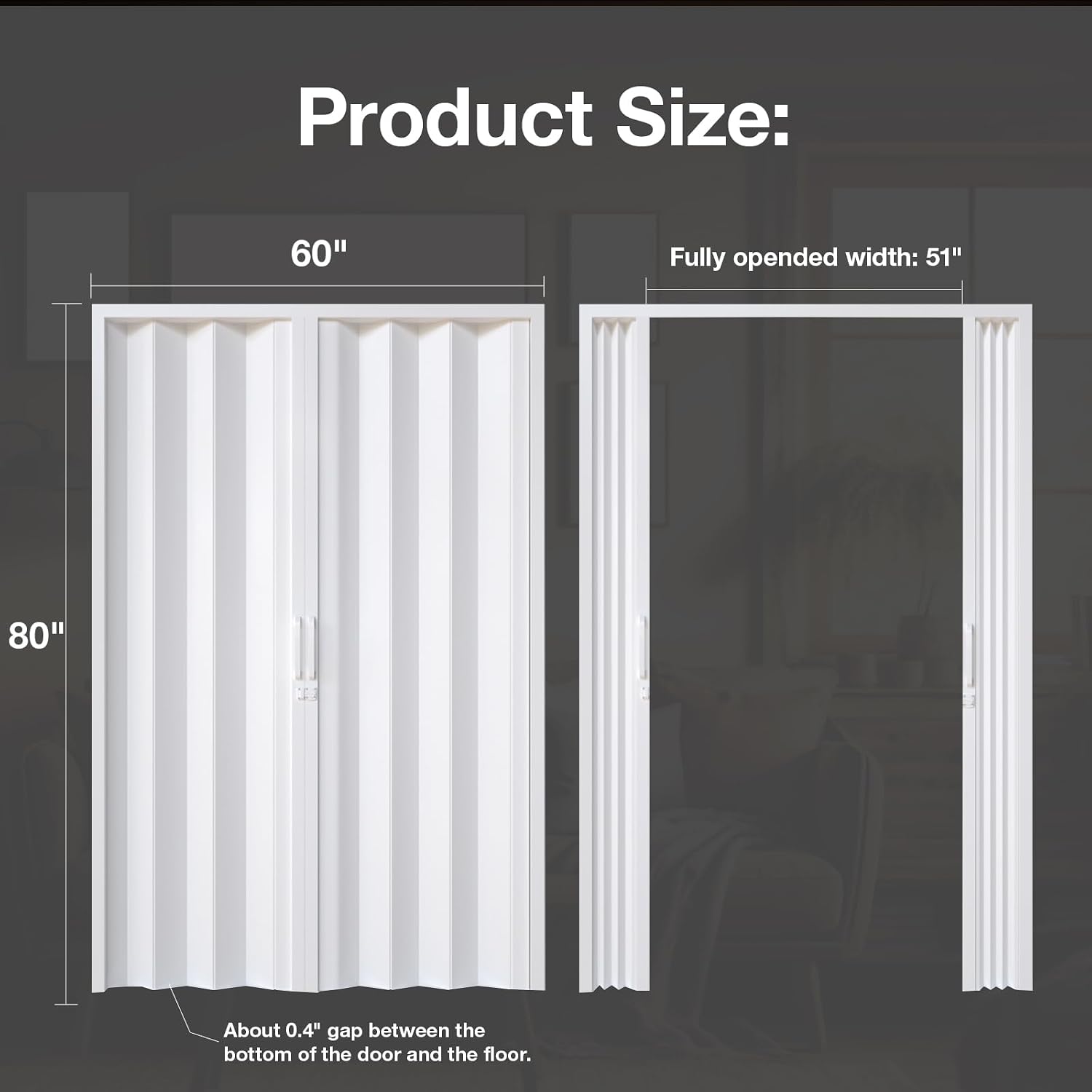 NeatiEase Accordion Door 60x80in,
