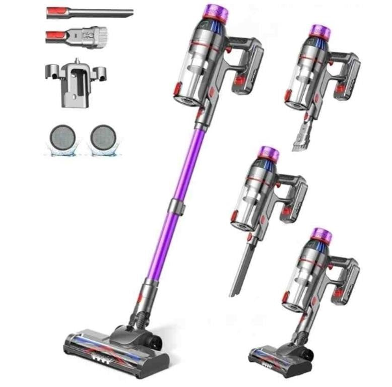 MQDXE Cordless Stick Vacuum Cleaner 550W, TV106S,Purple