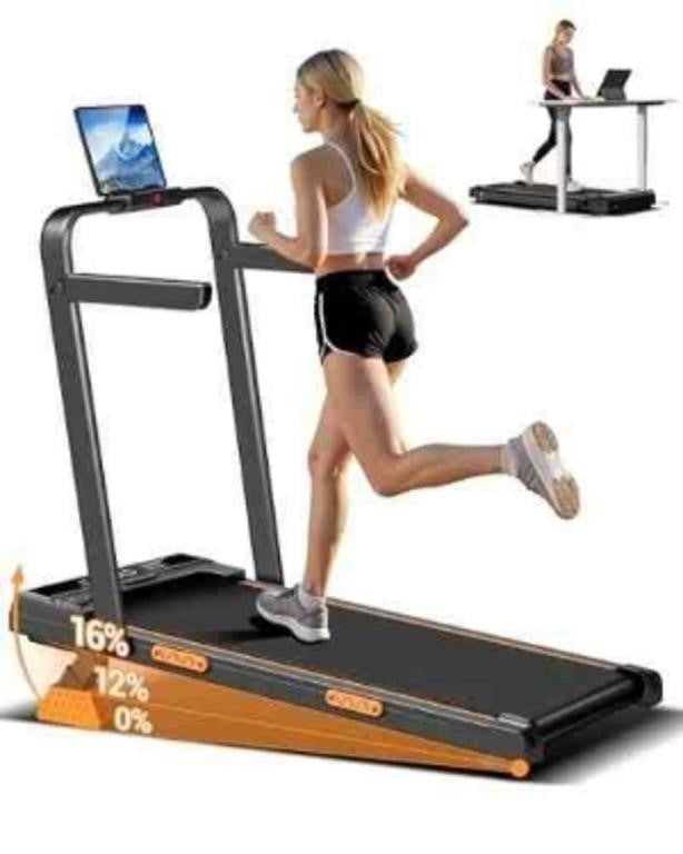 LONTEK X5F Folding & Portable 3-in-1 Treadmill with 16% Adjustable Incline