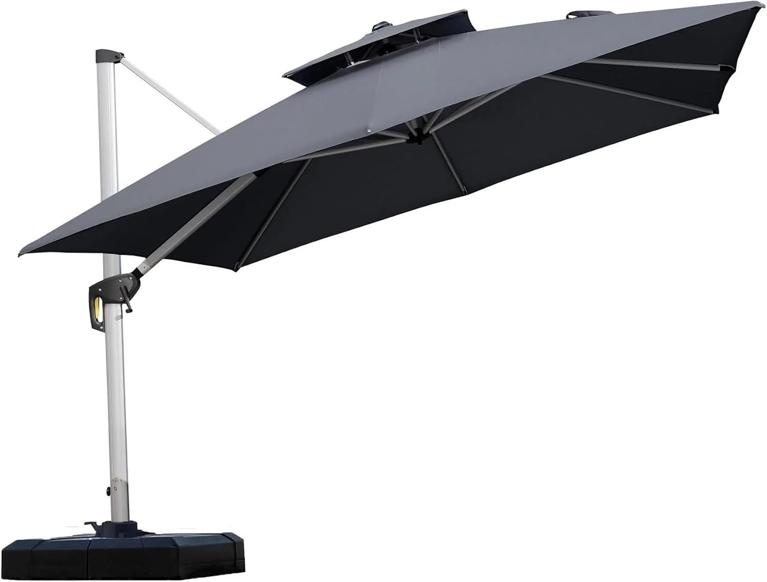 10ft Patio Umbrella Grey EN44436