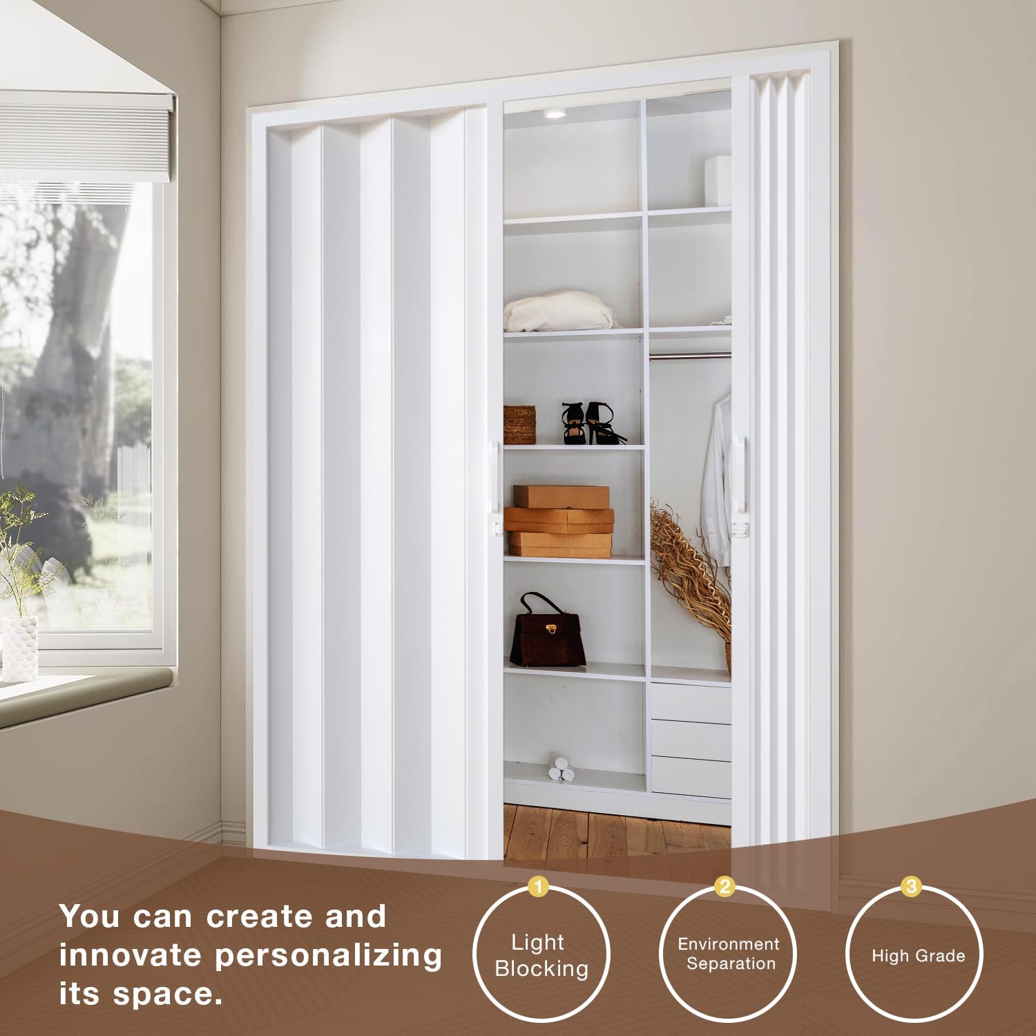 NeatiEase Accordion Door 60x80in,