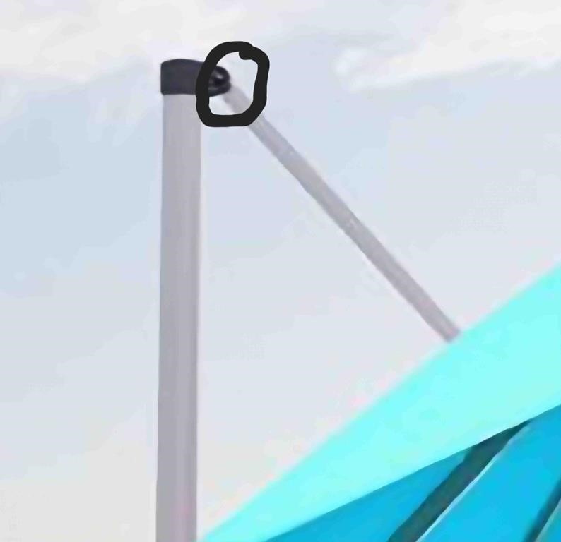 Costway 10-ft Garden Patio Umbrella Crank and Base, Model OP70233NY, Light Blue