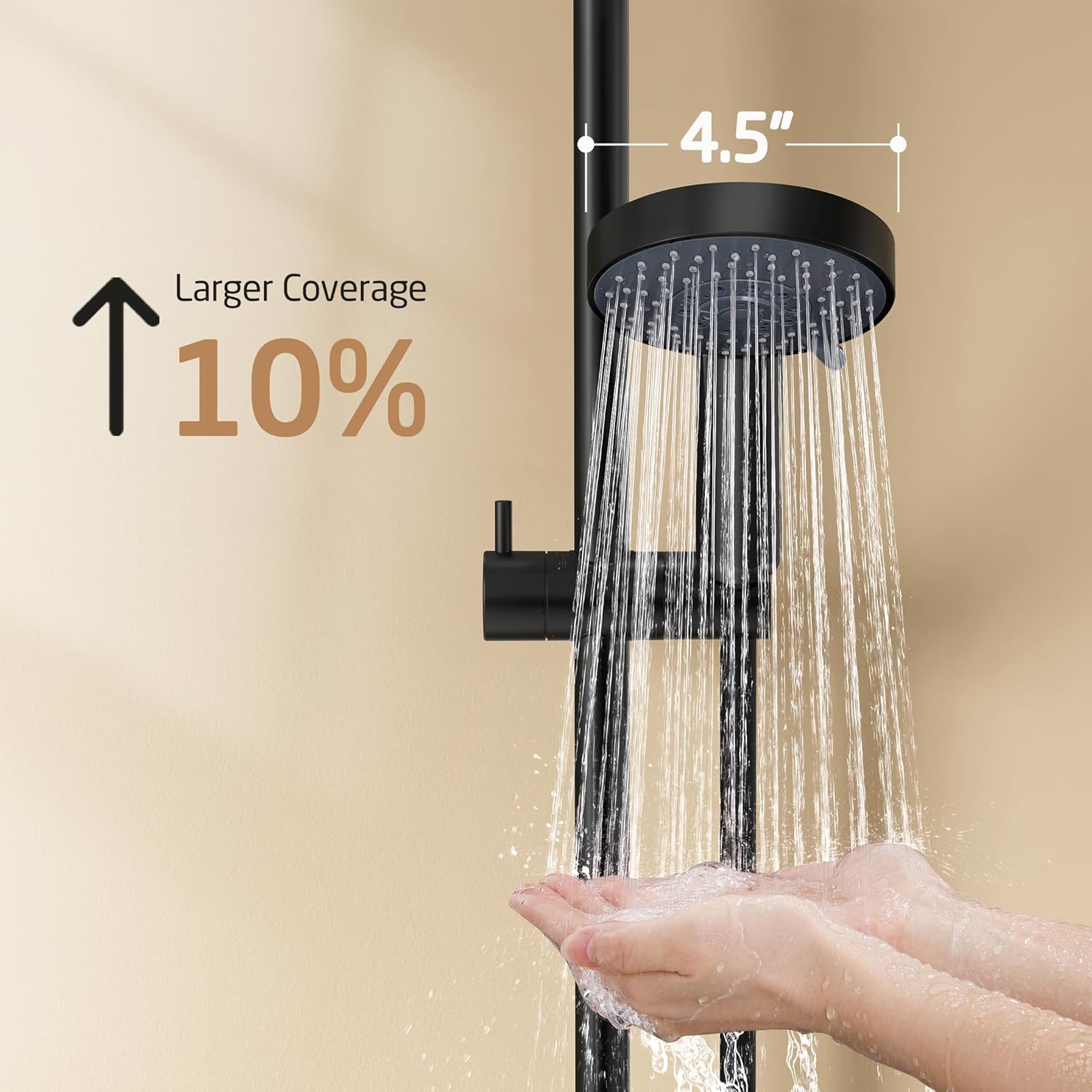 KES Matte Black 30-Inch Shower Slide Bar with Adjustable Handheld Shower Head and 59-Inch Hose,