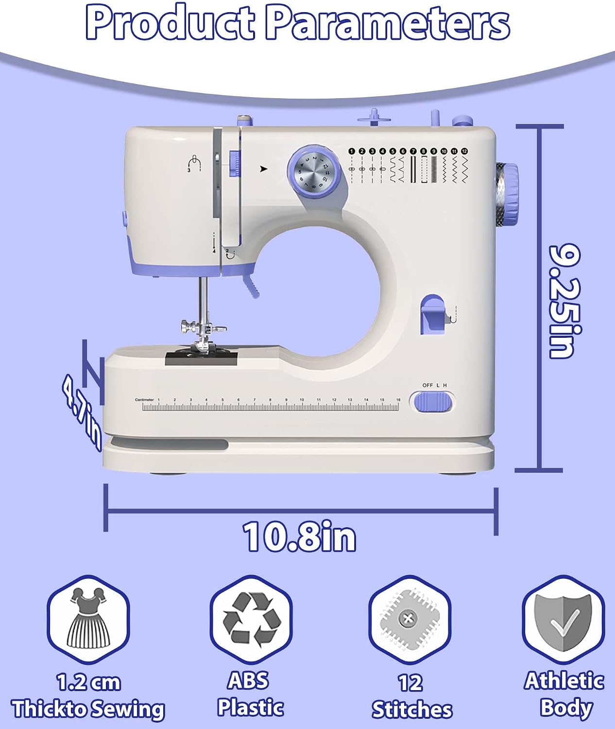 Stoigeld Sewing Machine for Beginners with 20Pcs Fabric & 32Pcs Sewing