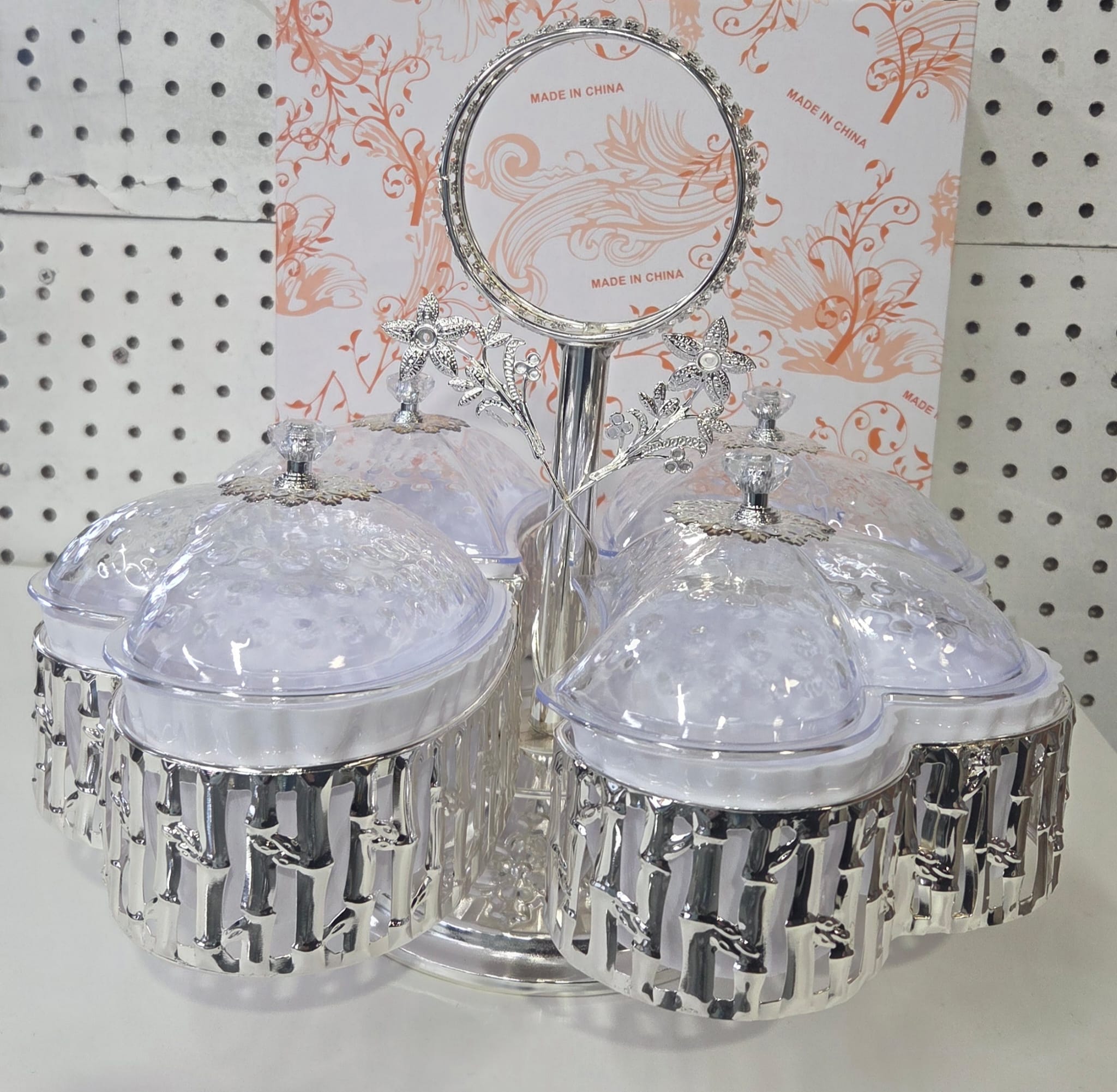 SILVER CANDY/DRY FRUIT HOLDER