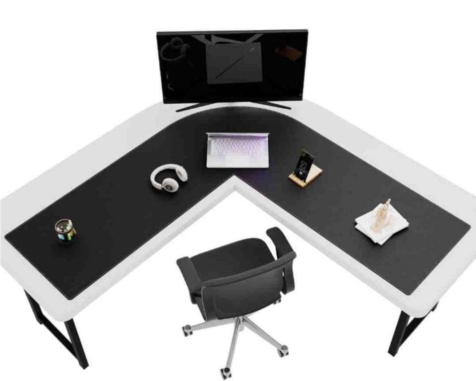 ZORESYN L Shaped Desk Mat (152.5+152.5) x50cm