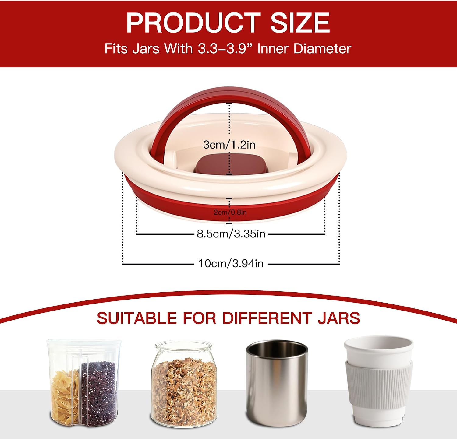 Volpki Airtight Food Storage Container Lids, Easy-Open Universal