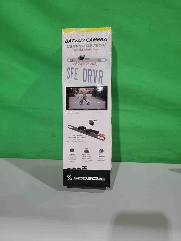 Scosche Wide Angle Lens Back-Up Camera, Black New TFCAM2-WP1