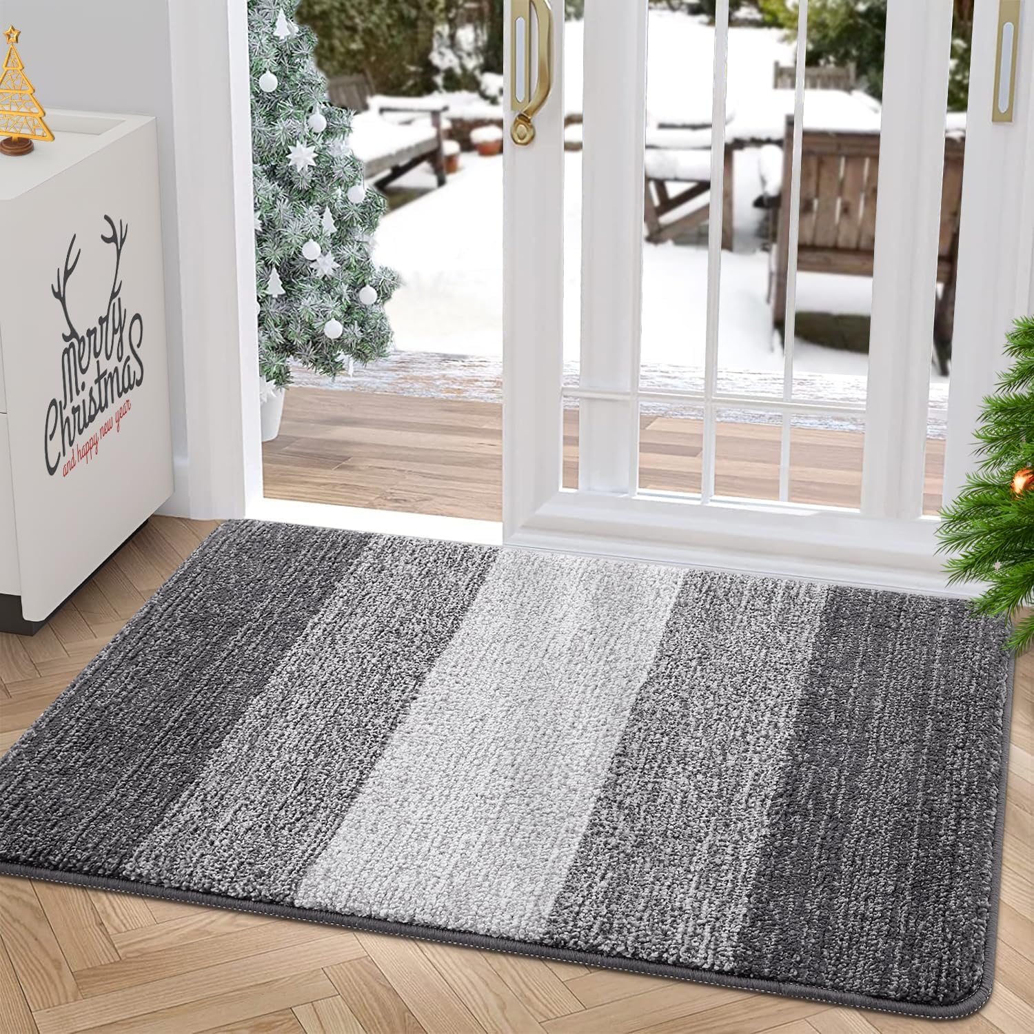Grandaily Indoor Doormat, 20" x 32" GREY