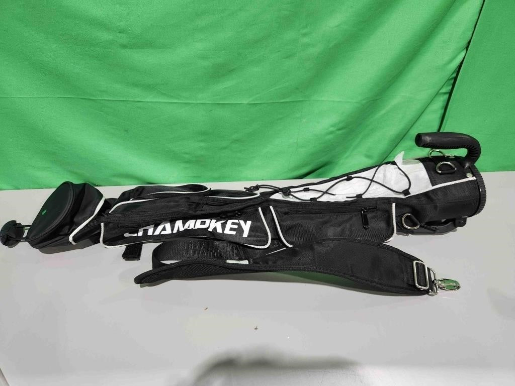 CHAMPKEY Lightweight Golf Stand Bag, Black/White