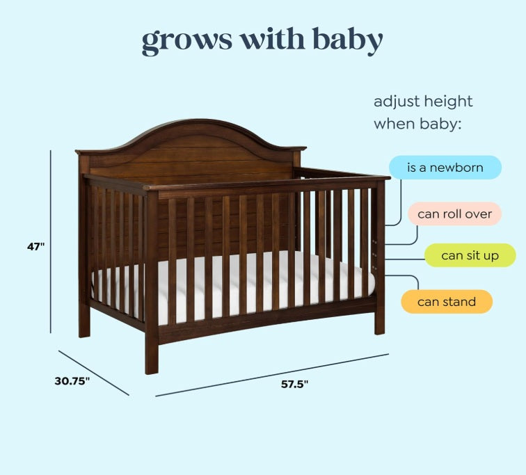 Carter's by DaVinci Nolan 4-in-1 Convertible Crib in Espresso,