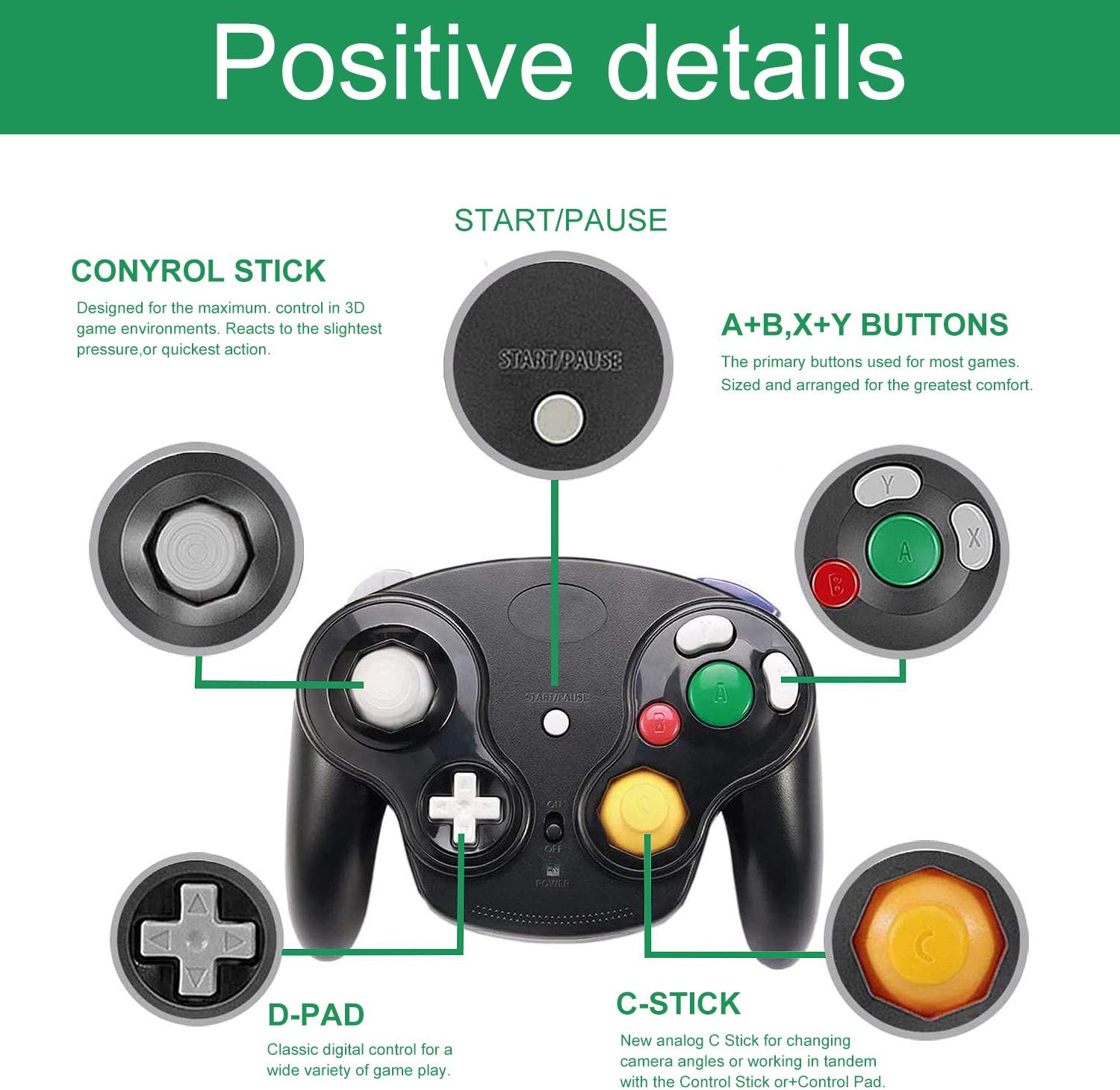 TOOPONE Wireless Gamecube Controllers, Remote
