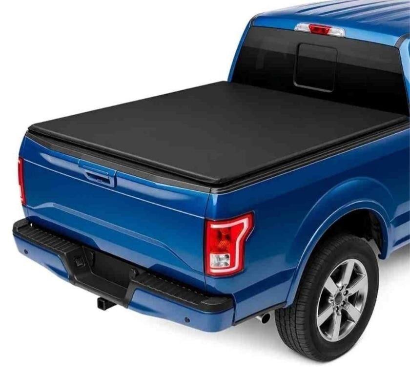 5.5 ft Soft Roll Up Truck Bed Tonneau Cover Compatible with Ford F-150