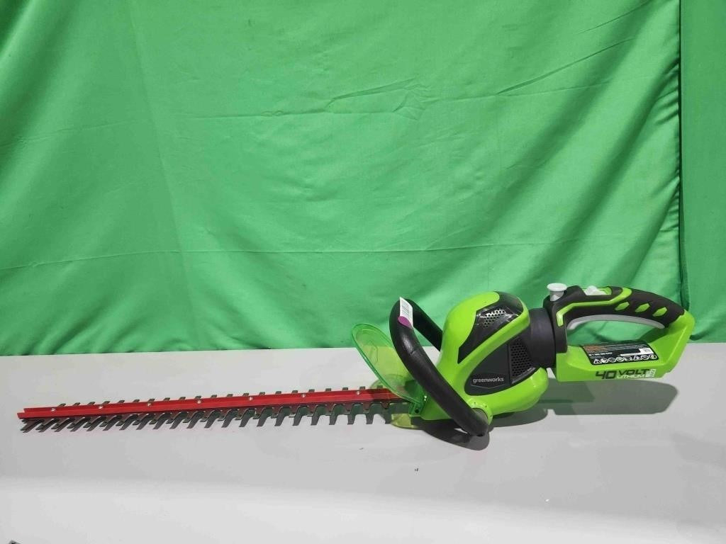 Greenworks 40V 24-inch Cordless Hedge Trimmer, 2200700, Green