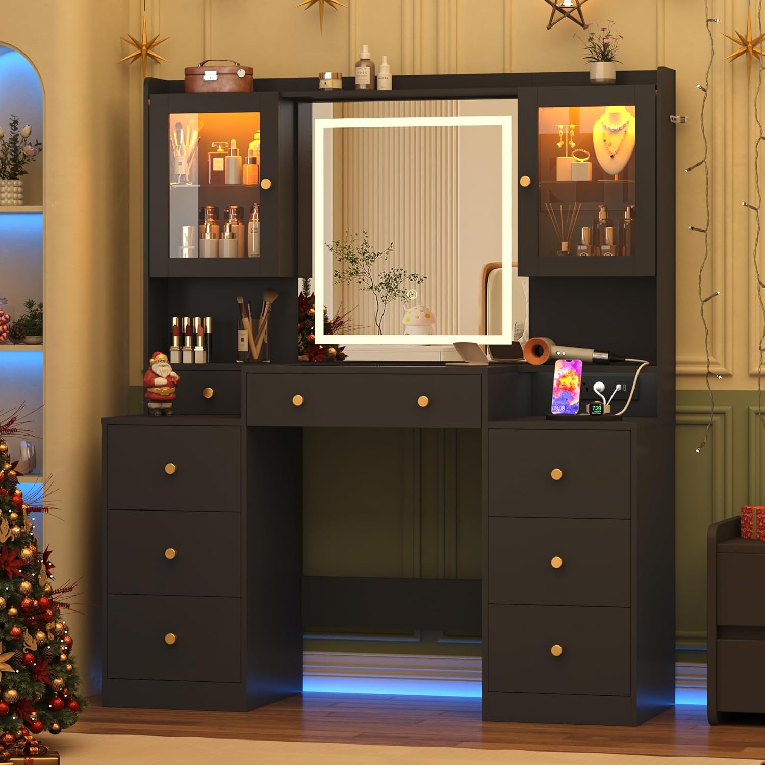 47" Black Vanity Desk EN44698