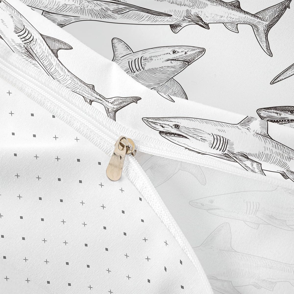 Erosebridal Teens Shark Bedding Set, Full Size 3pcs