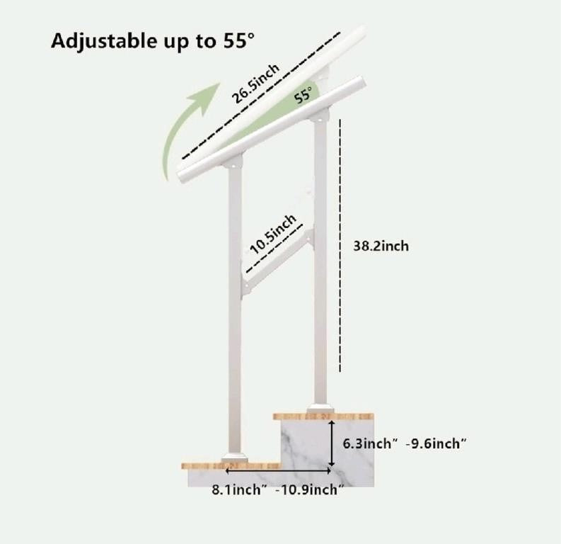 Hand Rails for Outdoor Steps, 2 Step MDpygsfj