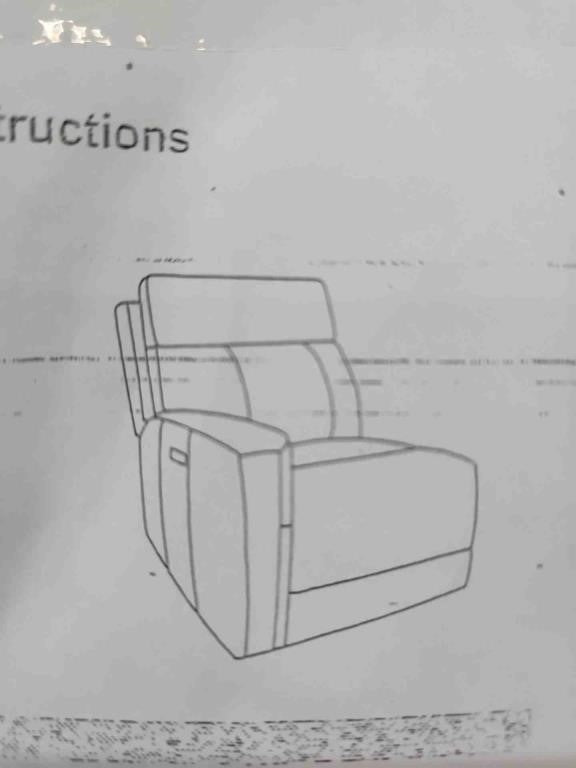 Power Laf Reclining Sectional Piece Couch, Off White