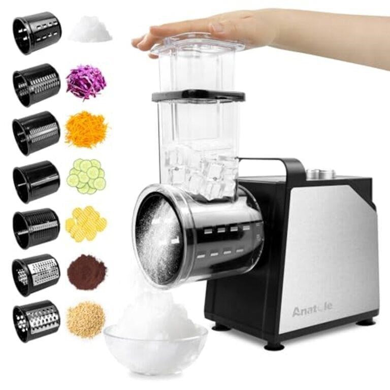 Anatole Electric Cheese Grater 7 Blades Ice