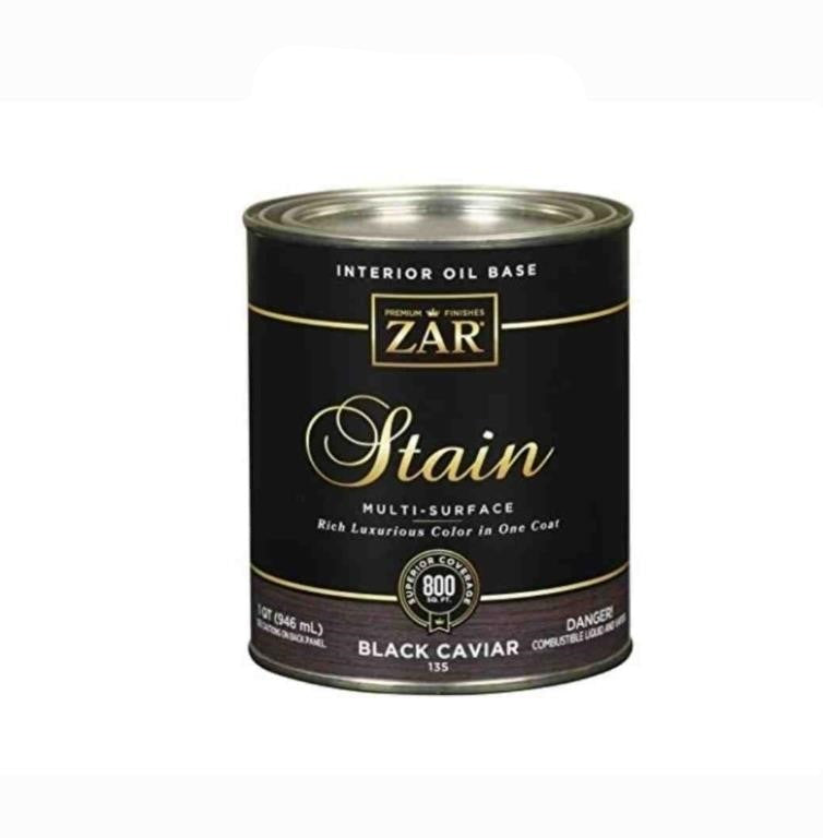 ZAR 13512 Interior Oil Base Stain, Black Caviar 135, 946ml/Each