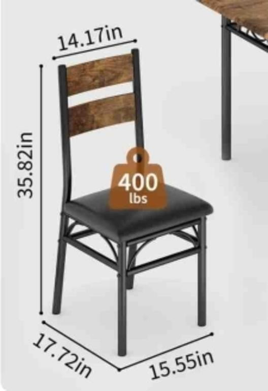 Garvee Set Of 2 Upholstered Chairs, Wood Grain