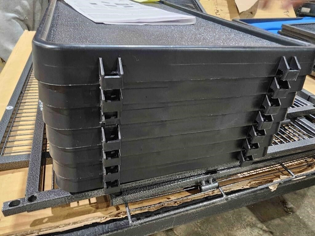 Garvee Spacious 6-Tier Metal Small Animal Cage, Lockable Double Doors, PPS_3346GP83, Black