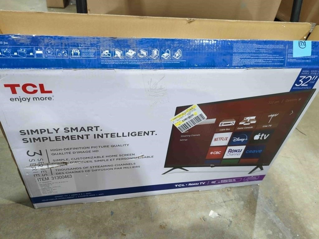TCL Roku TV 32-Inch Smart TV HD | Wi-Fi Connectivity and Mobile App, #32S351