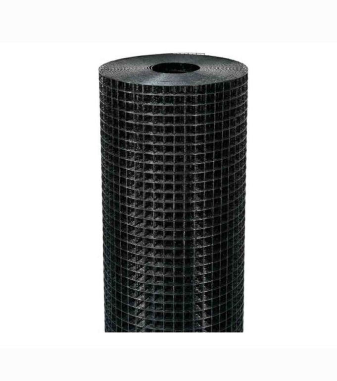 Salmut Vinyl Coated Chicken Wire Mesh Roll, 1/2 in. x 4 ft. x 50 ft. 19-Gauge, Black