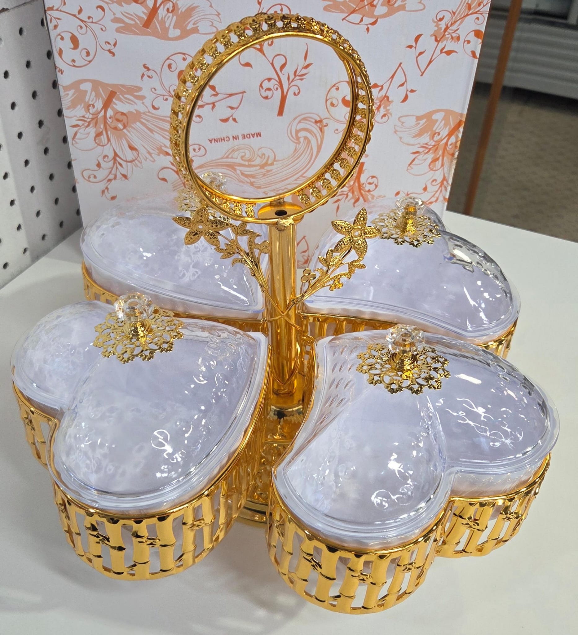 GOLD CANDY/DRY FRUIT HOLDER